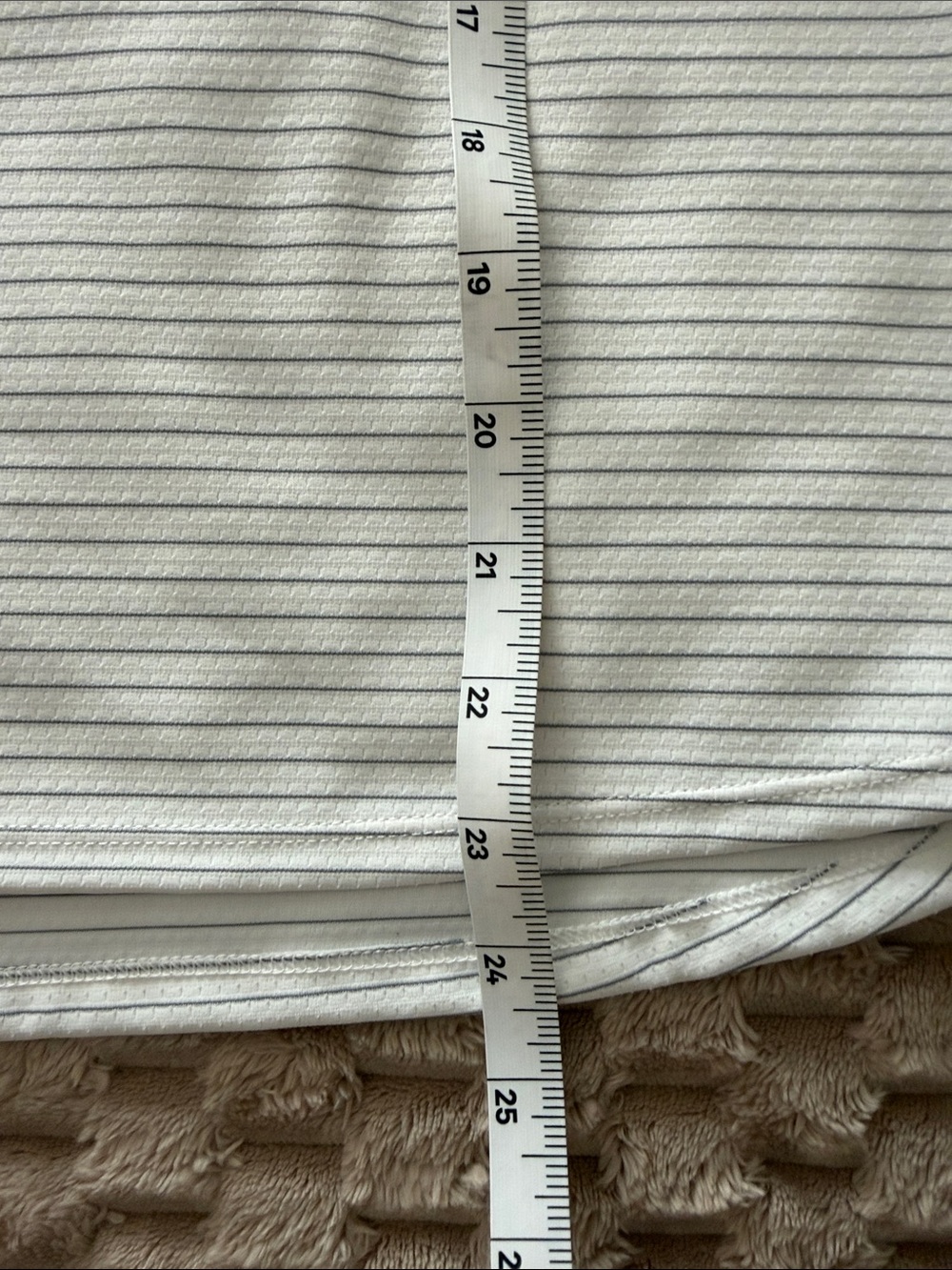 Striped White Performance Tank Top for Women - Picture 4 of 6
